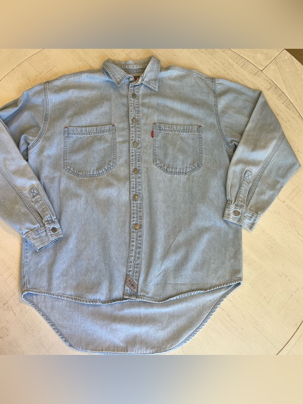 Vintage Levi's Red Tab Light Blue Denim Shirt - Picture 6 of 9